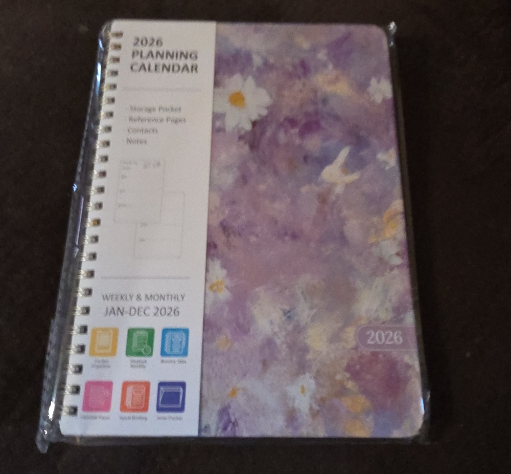 Floral 2026 Planning Calendar - Purple Watercolor Cover